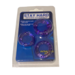 STAY HARD COCK RINGS - BEADED PURPLE 3 PACK STAY HARD COCK RINGS - BEADED PURPLE 3 PACK